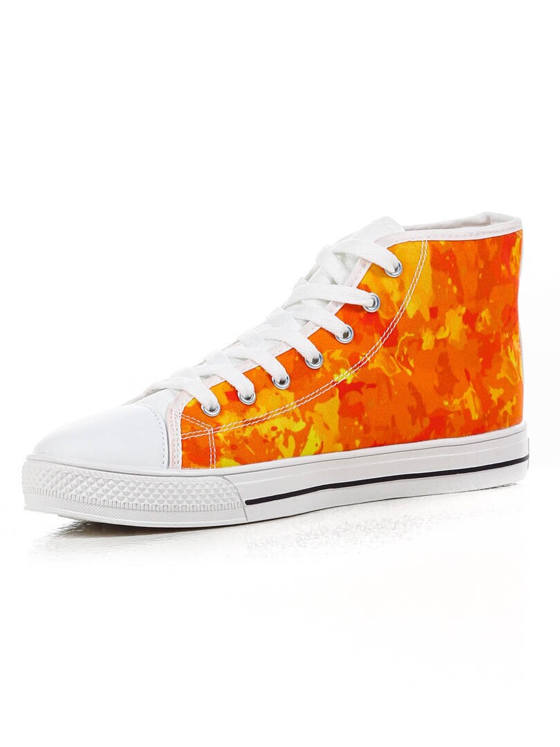 High Top Hippie Van Sneakers - Orange/Hvit