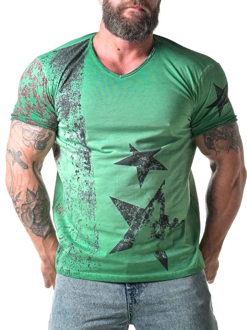 Modern Star T-skjorte - Grøn