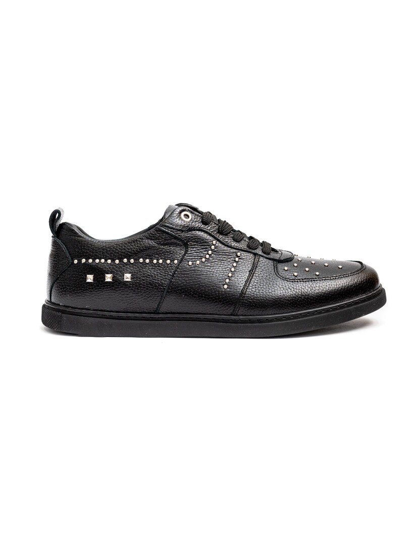 RD Rivet Leather Sneakers - Svart