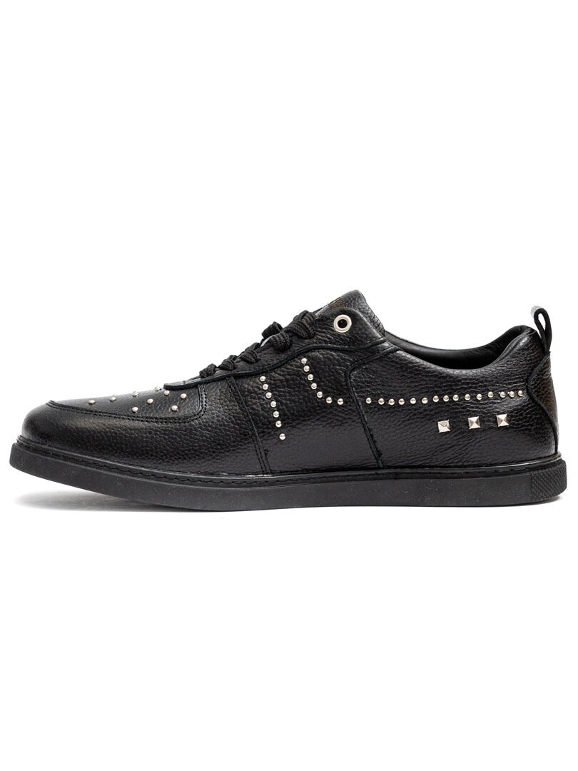 RD Rivet Leather Sneakers - Svart