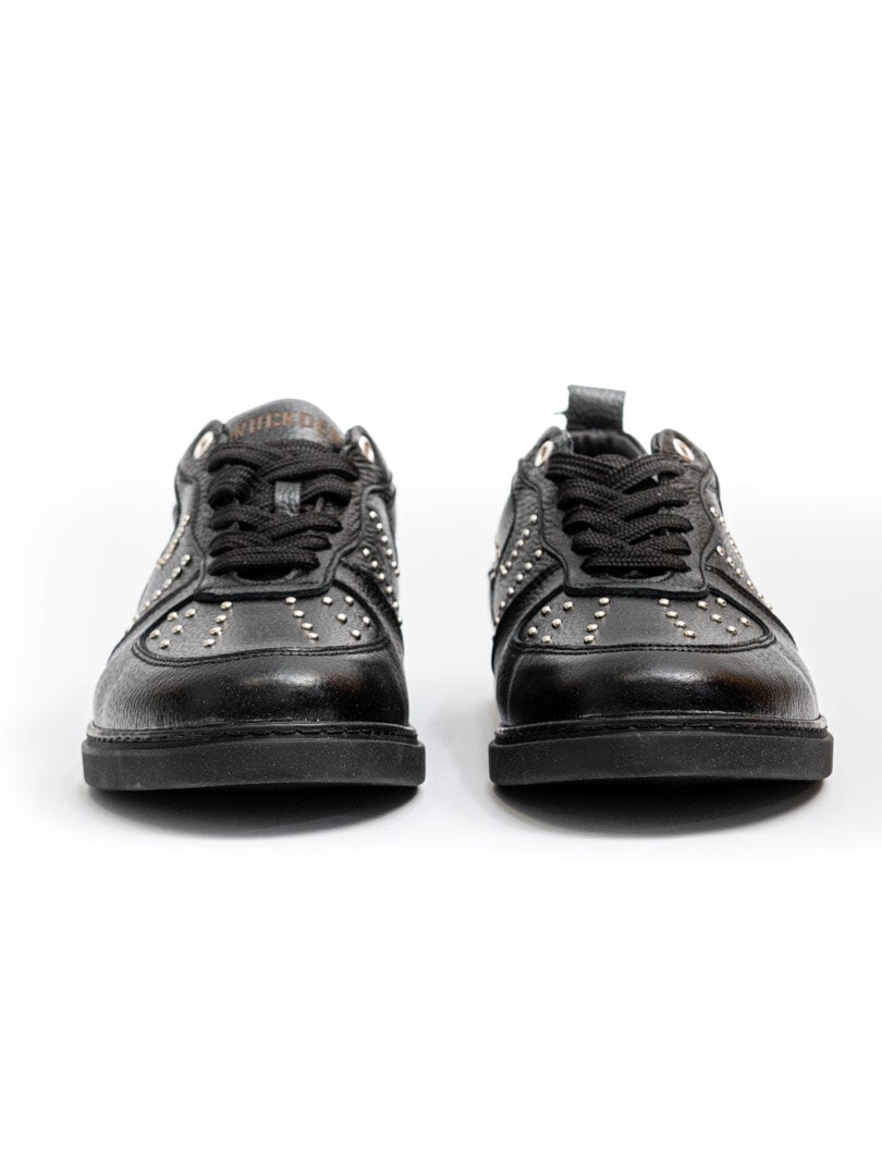 RD Rivet Leather Sneakers - Svart