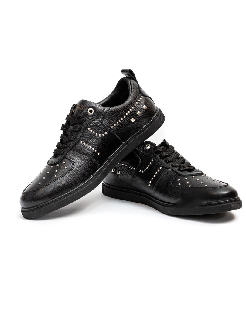RD Rivet Leather Sneakers - Svart