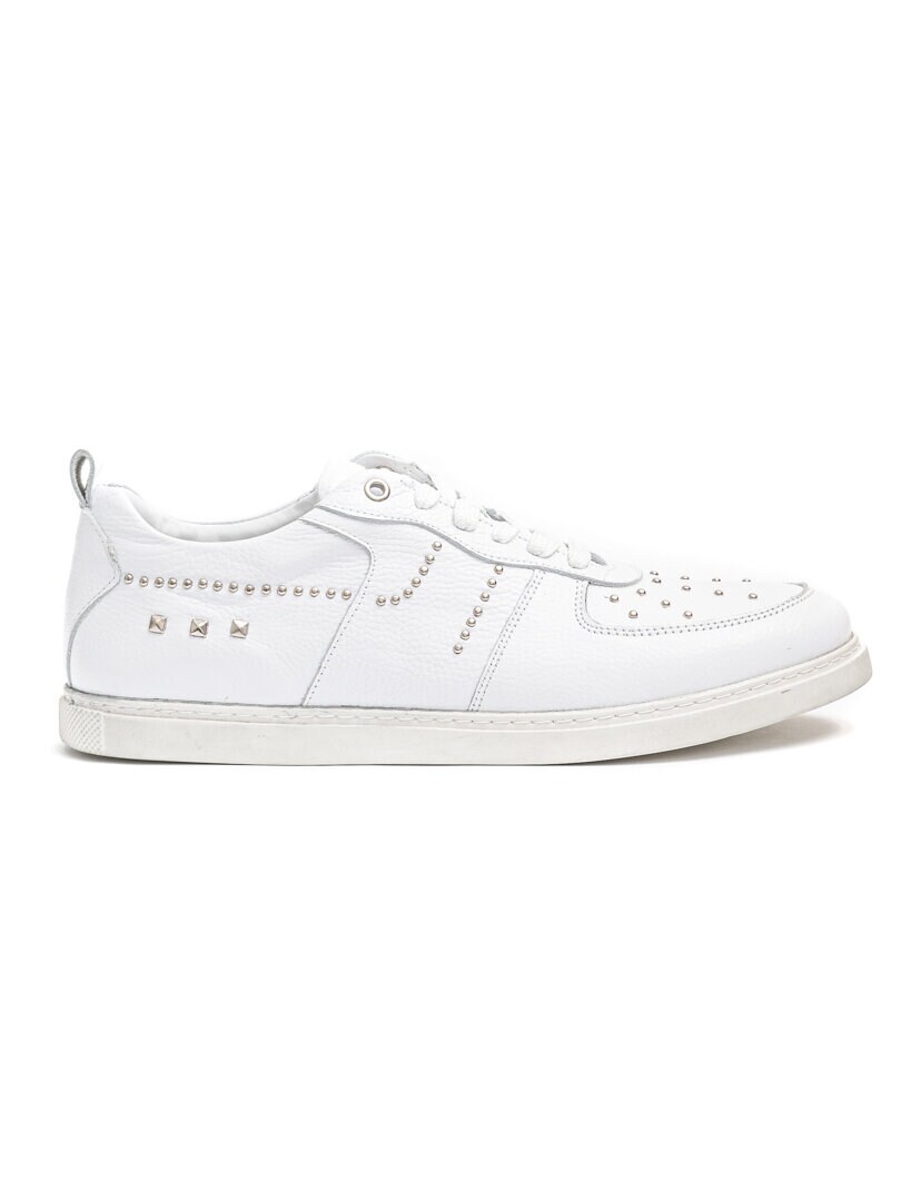 RD Rivet Leather Sneakers - Hvit