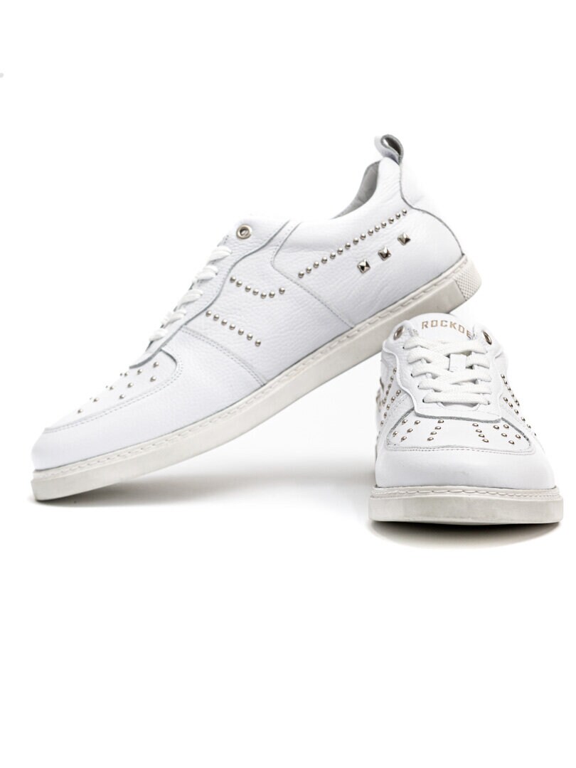 RD Rivet Leather Sneakers - Hvit