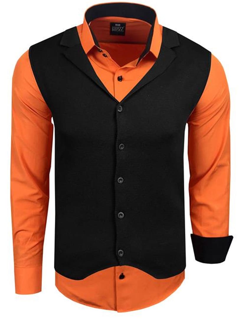 skjortesett vest slips skjorte orange 2.jpg