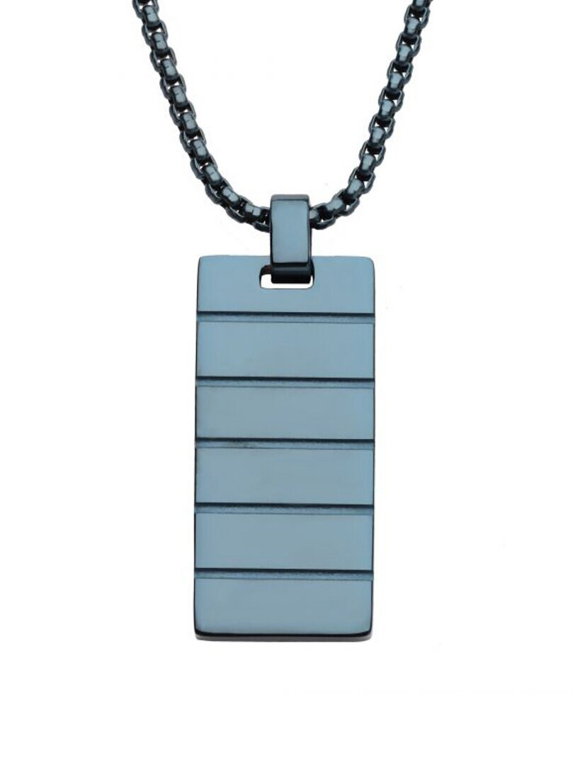 Dog Tag Inox Halskjede - Blå